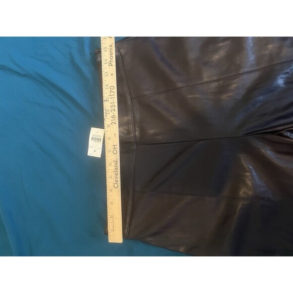 Ann Taylor Women’s Faux Leather Ankle Pants Size 4 NWT Wide Leg - Picture 5 of 8